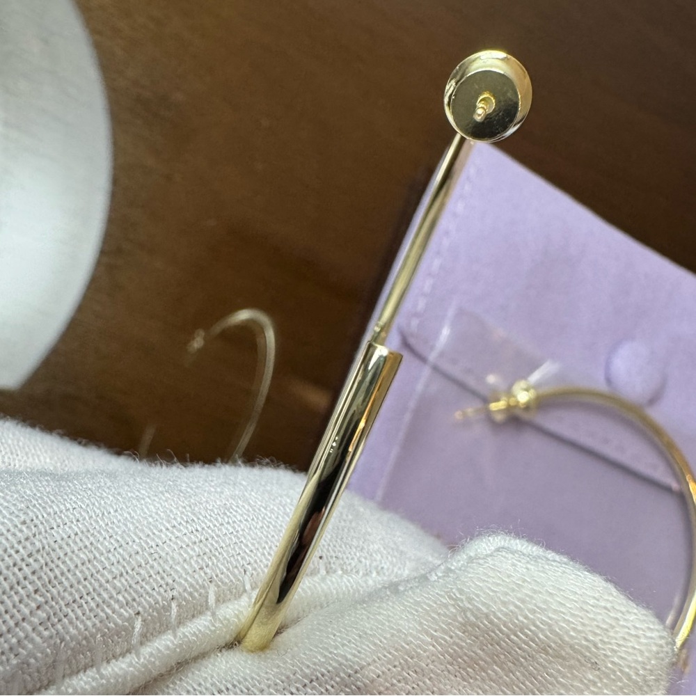 Melinda Maria Gold Hoop Earrings - Picture 4 of 6